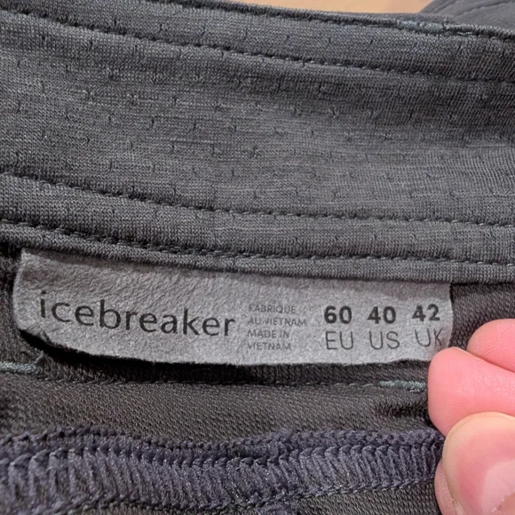 Icebreaker Merino Men's Persist Activewear Hiking Pant - Gray Size 40 - Picture 7 of 9